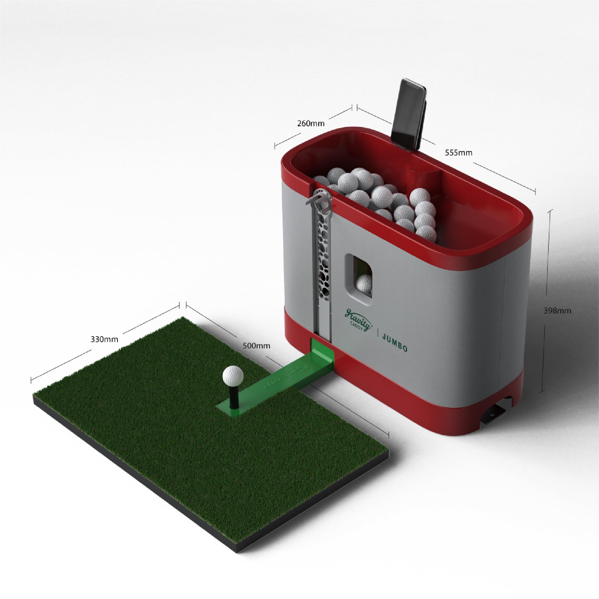 Gravity Caddy Jumbo (70 Balls) - Automatic Golf Ball Dispenser for